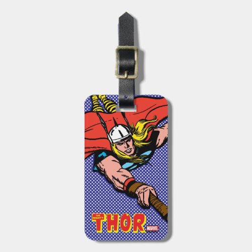Thor Flying With Mjolnir Luggage Tag