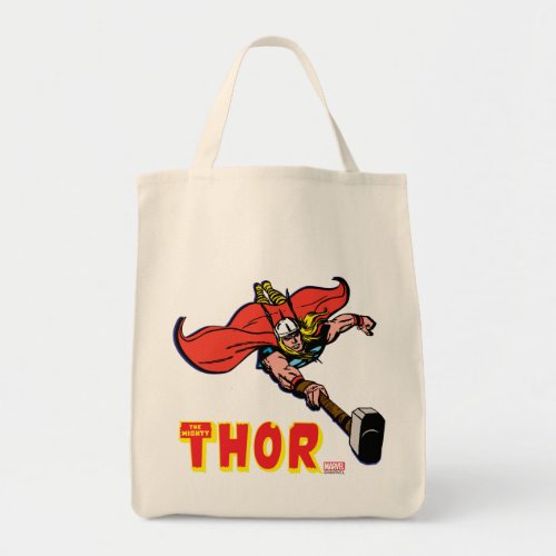 Thor Flying With Mjolnir Tote Bag