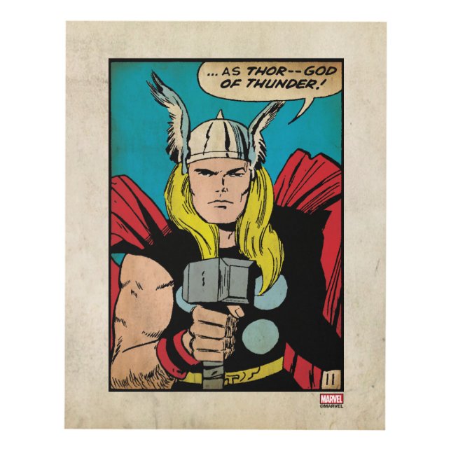 Thor "God of Thunder" Comic Panel (Front)