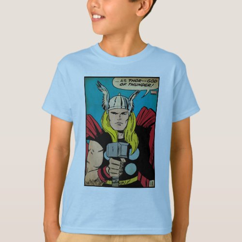 Thor God of Thunder Comic Panel T_Shirt