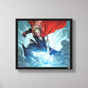 Thor Hammer Comic Panel Canvas Print