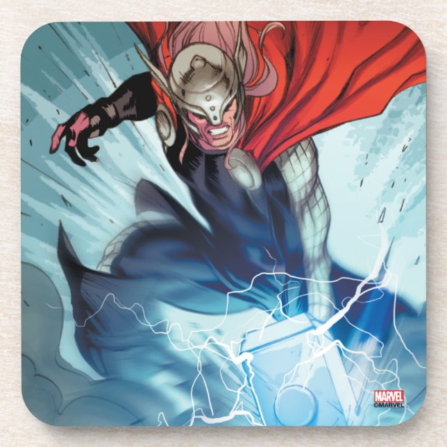 Thor Hammer Comic Panel Coaster (Front)
