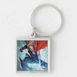 Thor Hammer Comic Panel Keychain