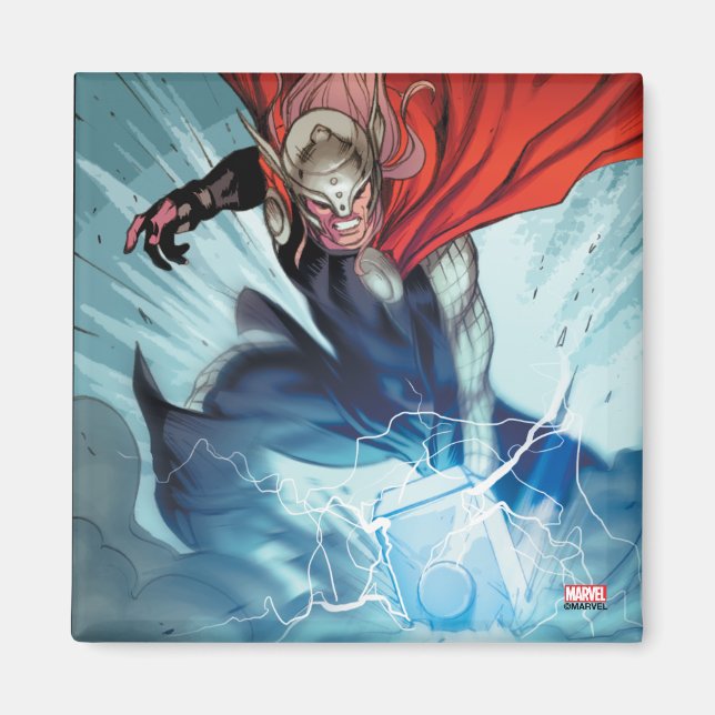 Thor Hammer Comic Panel Magnet (Front)