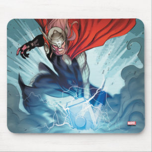 Thor Hammer Comic Panel Mouse Pad