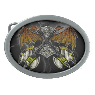 Thor Hammer of the Gods Guitars Belt Buckle