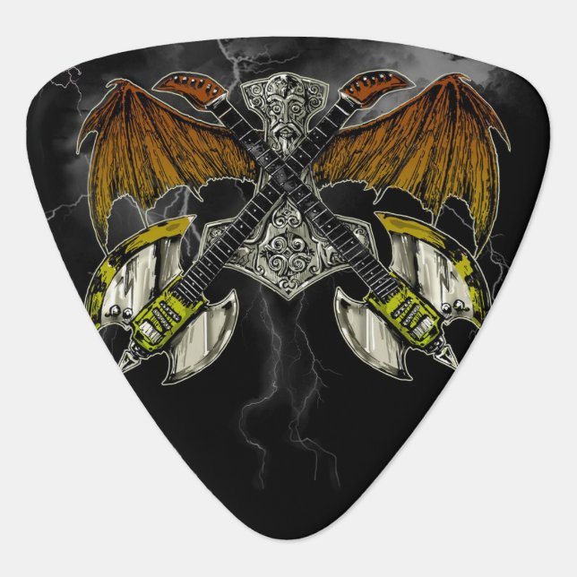Thor Hammer of the Gods Guitars Guitar Pick (Front)