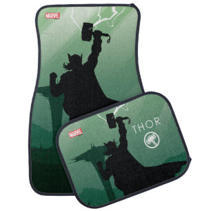 Thor Heroic Silhouette Car Floor Mat