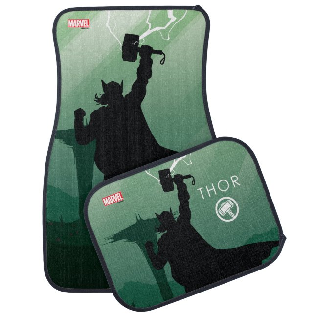 Thor Heroic Silhouette Car Floor Mat (Set)
