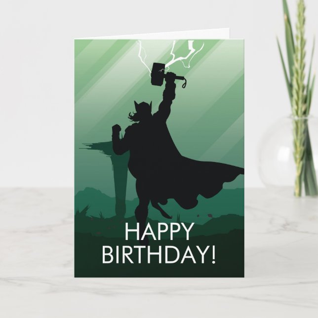 Thor Heroic Silhouette Card (Front)