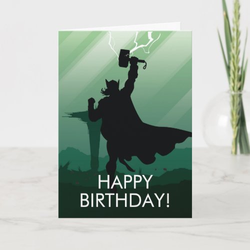 Thor Heroic Silhouette Card