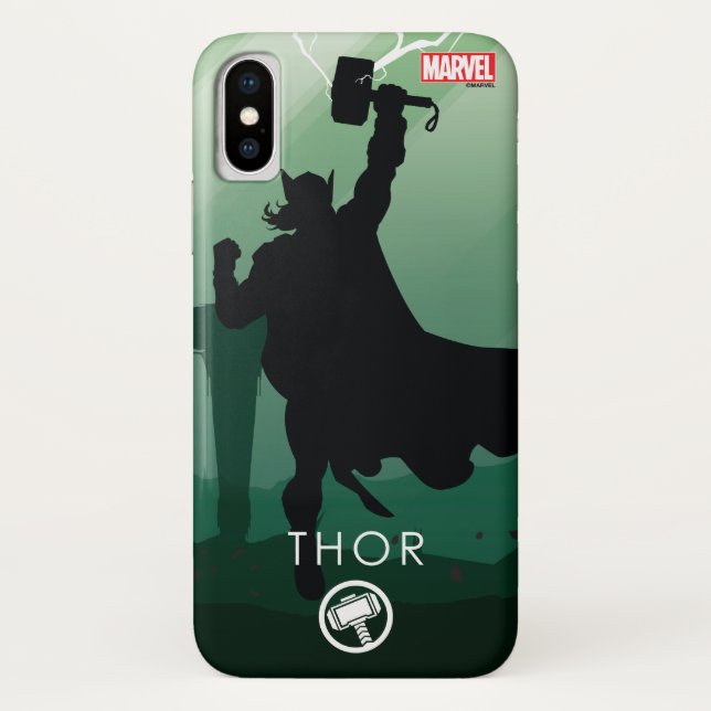 Thor Heroic Silhouette Case-Mate iPhone Case (Back)