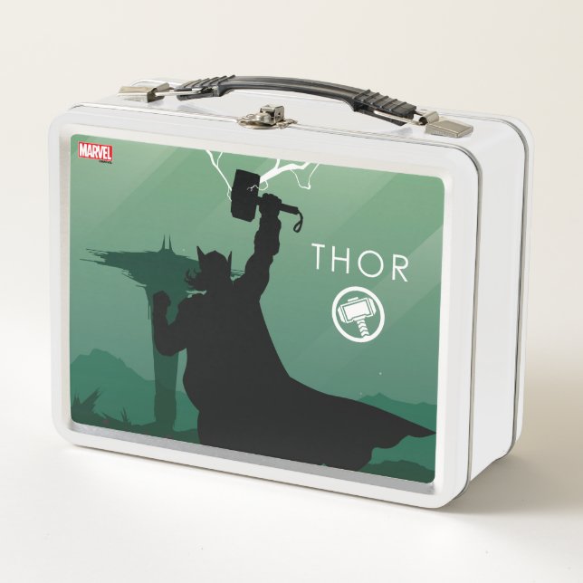 Thor Heroic Silhouette Metal Lunch Box (Front)