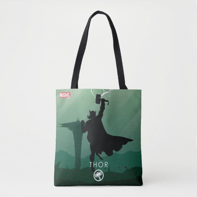 Thor Heroic Silhouette Tote Bag (Front)