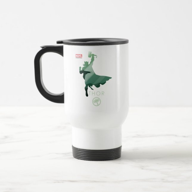Thor Heroic Silhouette Travel Mug (Left)