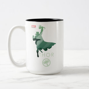 Thor Heroic Silhouette Two-Tone Coffee Mug