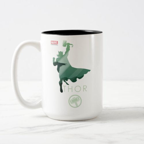 Thor Heroic Silhouette Two_Tone Coffee Mug
