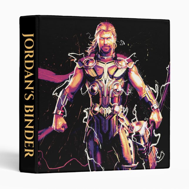 Thor Illustrated Character Art 3 Ring Binder (Front/Spine)