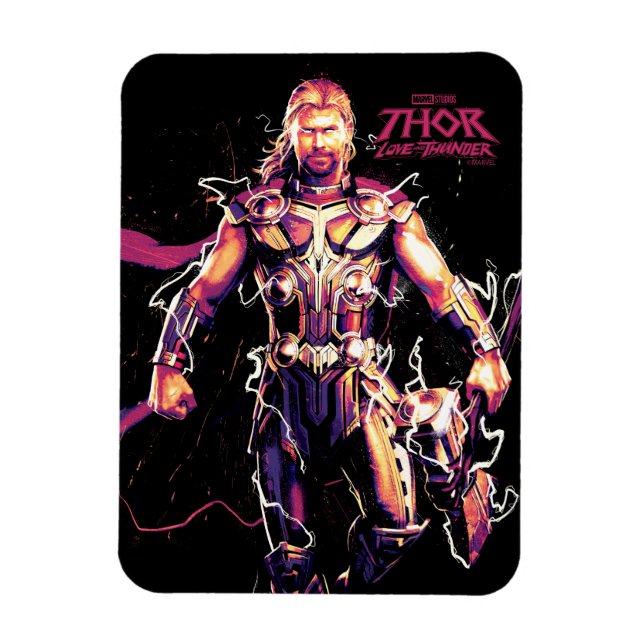 Thor Illustrated Character Art Magnet (Vertical)
