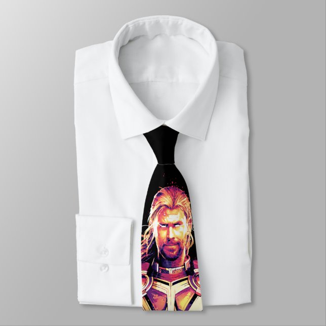 Thor Illustrated Character Art Neck Tie (Tied)