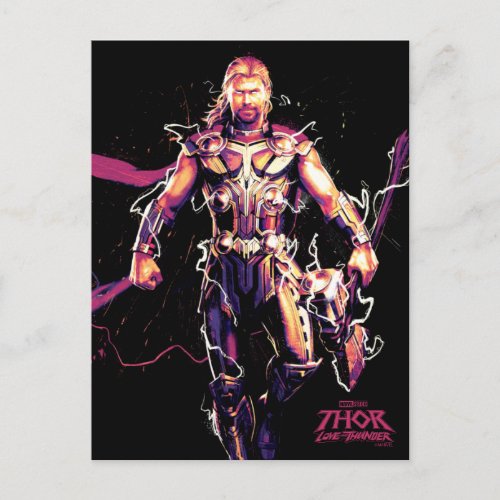 Thor Illustrated Character Art Postcard