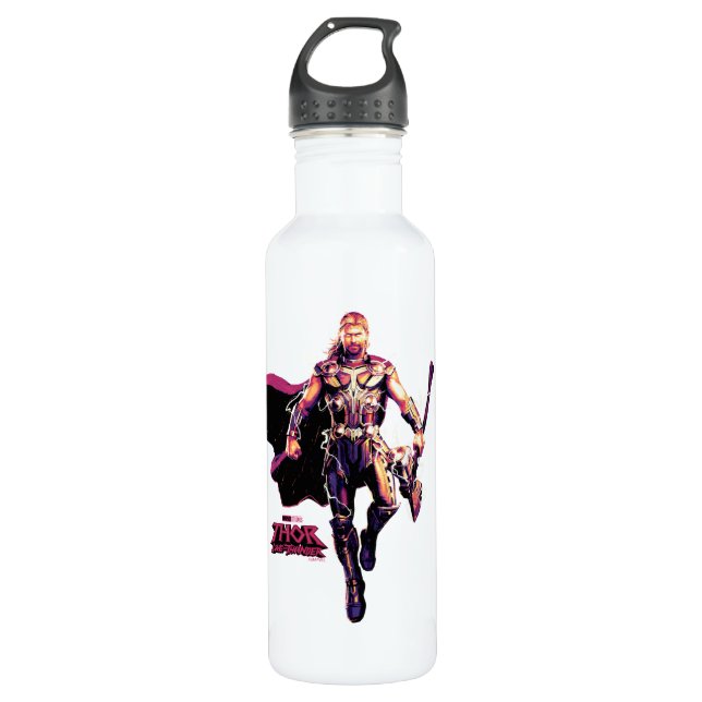 Thor Illustrated Character Art Stainless Steel Water Bottle (Front)