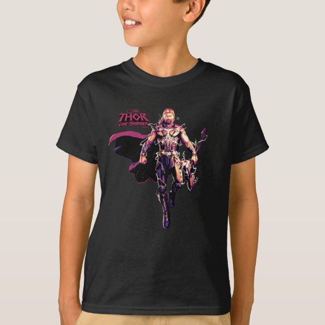 Thor Illustrated Character Art T-Shirt (Front)
