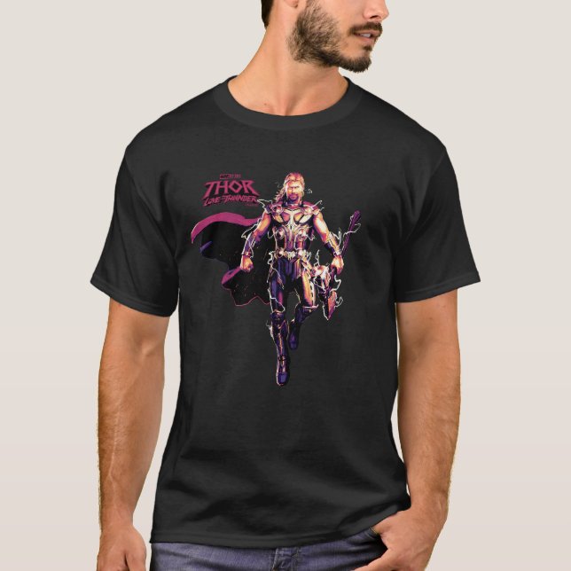 Thor Illustrated Character Art T-Shirt (Front)