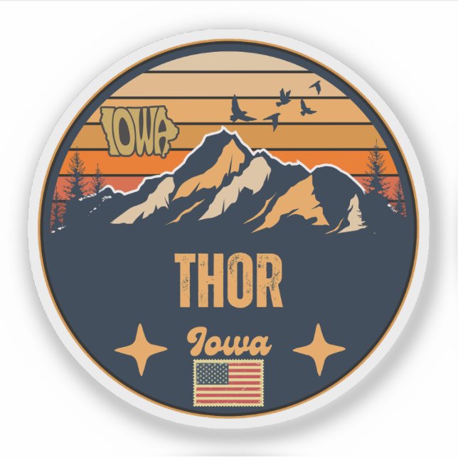 Thor, Iowa Sticker (Front)