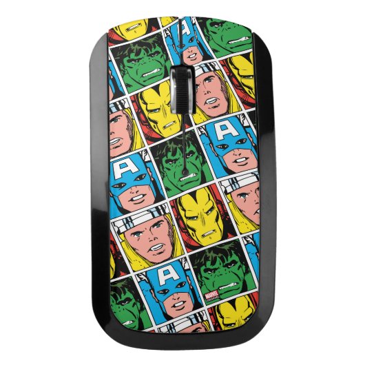 Thor, Iron Man, Captain America, Hulk Pattern Wireless Mouse (Front)