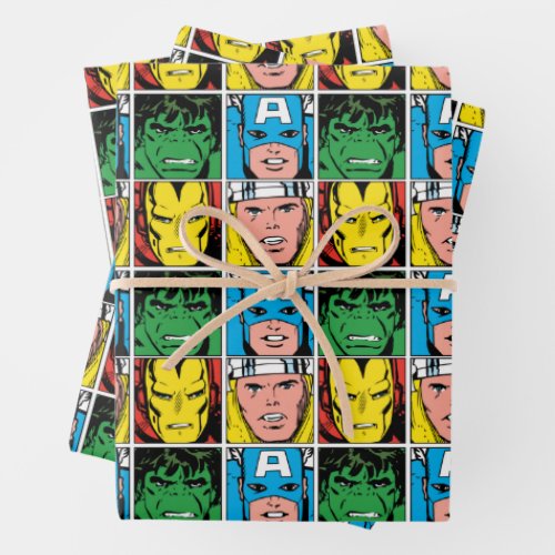 Thor Iron Man Captain America Hulk Pattern Wrapping Paper Sheets