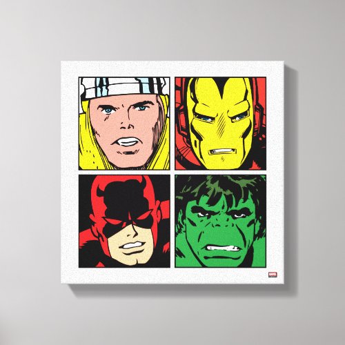Thor Iron Man Daredevil Hulk Pattern Canvas Print