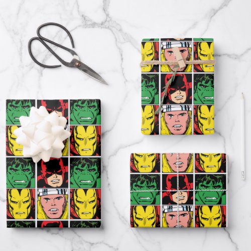 Thor Iron Man Daredevil Hulk Pattern Wrapping Paper Sheets