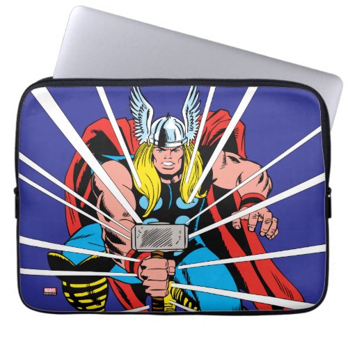 Thor Kneeling With Mjolnir Graphic Laptop Sleeve