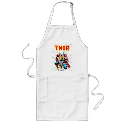 Thor Kneeling With Mjolnir Graphic Long Apron
