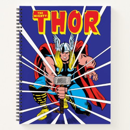 Thor Kneeling With Mjolnir Graphic Notebook