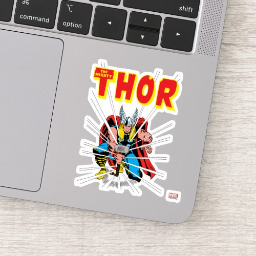 Thor Kneeling With Mjolnir Graphic Sticker