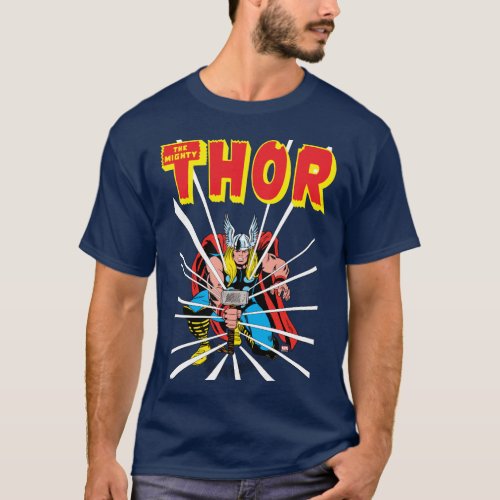 Thor Kneeling With Mjolnir Graphic T_Shirt