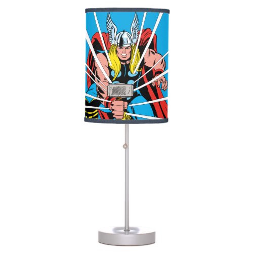 Thor Kneeling With Mjolnir Graphic Table Lamp