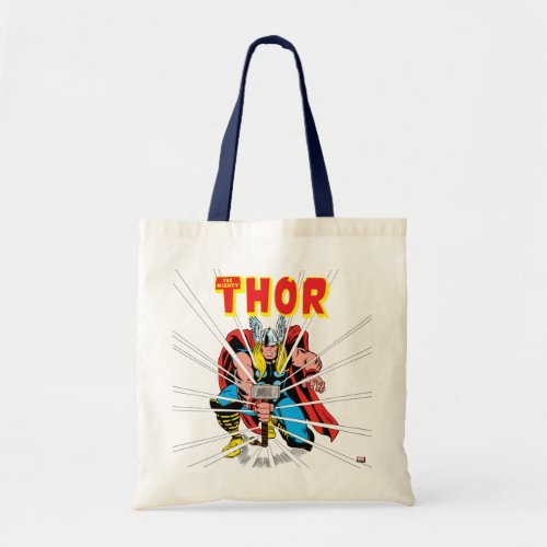 Thor Kneeling With Mjolnir Graphic Tote Bag