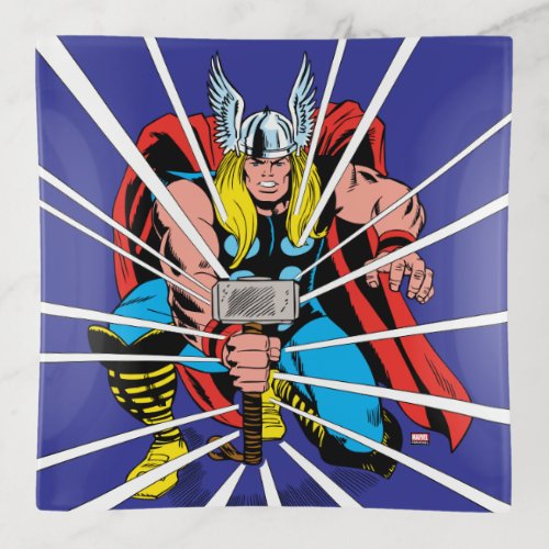 Thor Kneeling With Mjolnir Graphic Trinket Tray