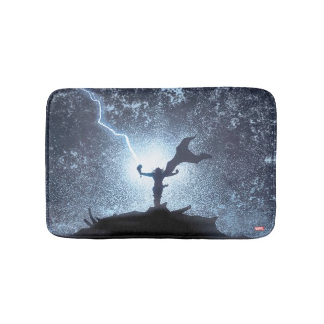 Thor Lightning Comic Panel Bathroom Mat (Front)