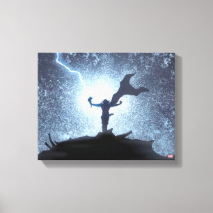 Thor Lightning Comic Panel Canvas Print