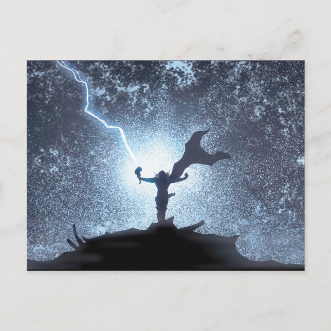 Thor Lightning Comic Panel Postcard (Front)