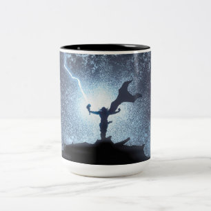 Thor Lightning Comic Panel Two-Tone Coffee Mug