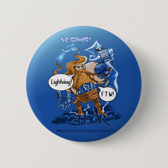 Thor Lightning FTW button (small) (Front)