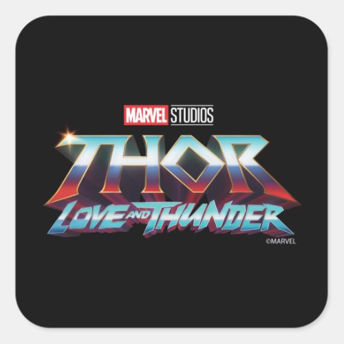 Thor Love and Thunder Logo Square Sticker