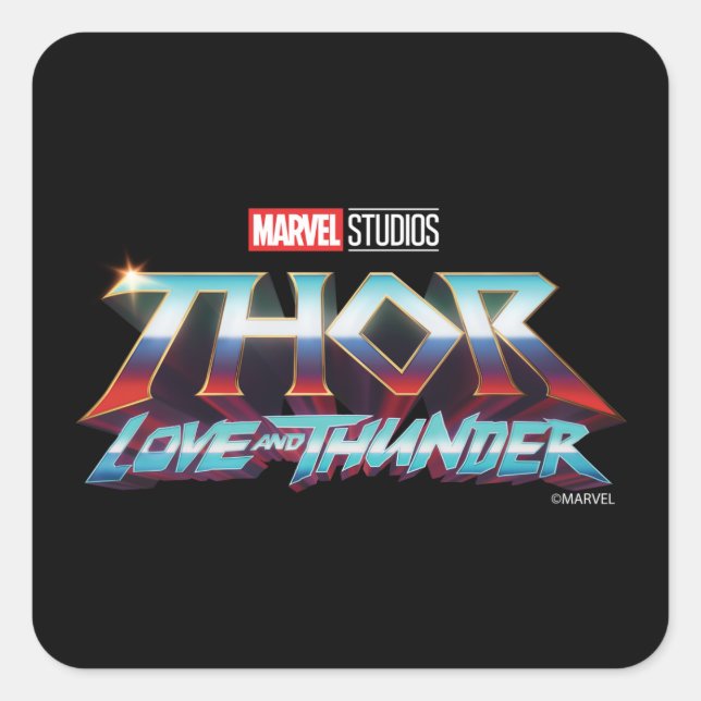 Thor: Love and Thunder Logo Square Sticker (Front)