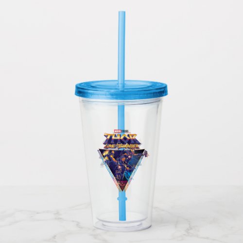 Thor Love and Thunder Prismatic Triangle Graphic Acrylic Tumbler