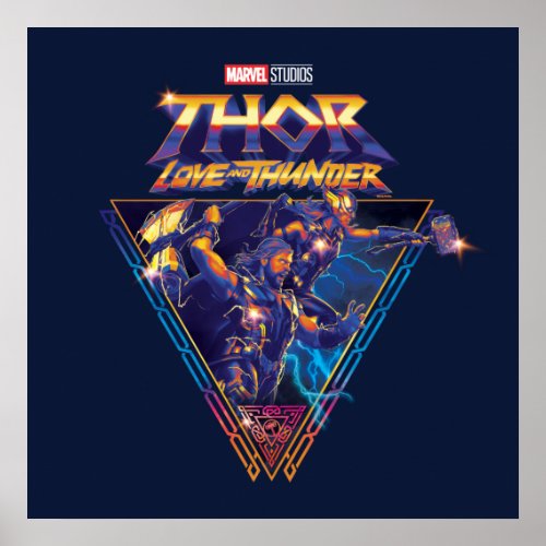 Thor Love and Thunder Prismatic Triangle Graphic Poster
